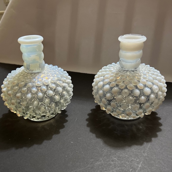 Vintage Fenton for Wrisley French Opalescent Glass Cologne Perfume Bottles - Picture 5 of 5